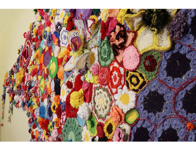 Covid Community Quilt Laura Merage Blue Line Arts