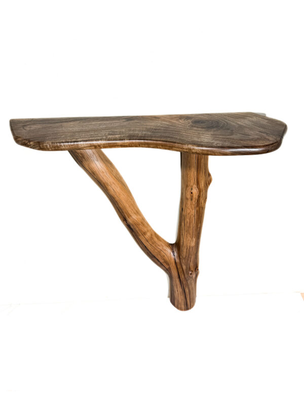 Sculptural Wall Shelf With Madrone And English Walnut - Paul van Altena