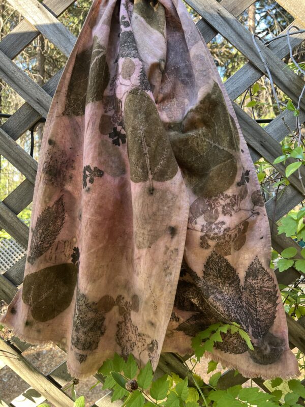 Eco print dyed scarf - Sierra Mohr