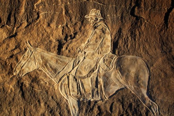 Working Cowboy Petroglyph - Kevin Sudeith