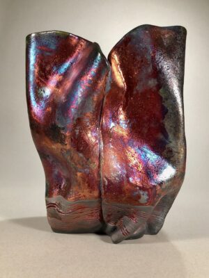 Raku Vase 25-V - Pamela Kinzie