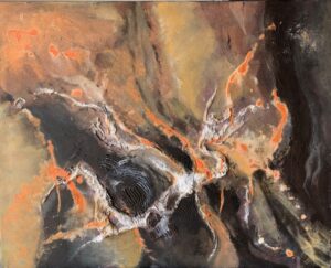Introspection in Black and Orange - Charlene Steen