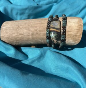 Blue Petrified Wood Bracelet - Sherri Collins