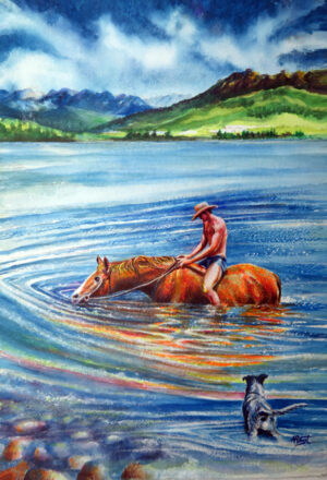 Cooling Dive after Cattle Drive - Nick Vogt