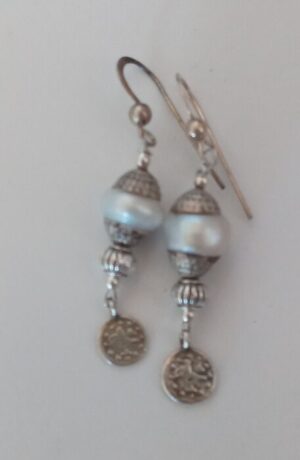 White Tibetan Pearl Earrings - Pat Lord