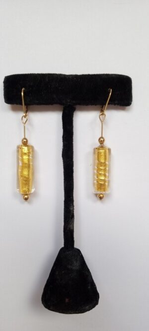 Gold Foil Wrapped Earrings - Pat Lord