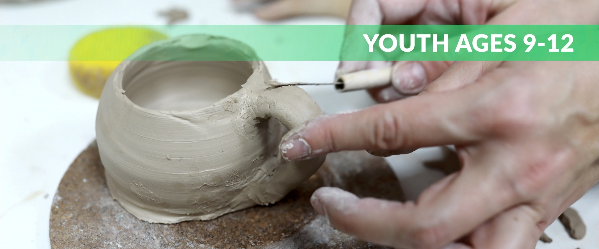 youth ceramics camp class blue line arts