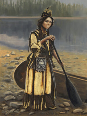 Pretty Flower with Canoe - Victoria Brooks