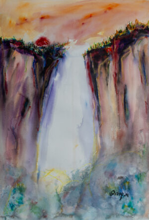 Sunset Water Cascade - Qinqin Liu