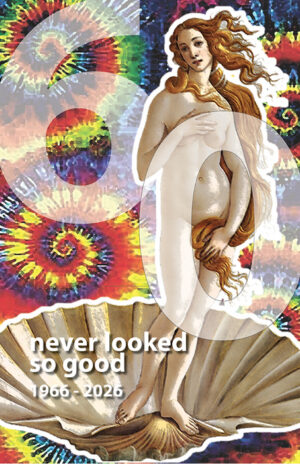 60 Never Looked Better (Tie Dye 60th Anniv Poster) - Michelle Magnus Brown
