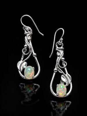 Opal Silver Earrings - Meg Black-Smith