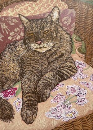 Tiger on a Wicker Chair - Carol Black
